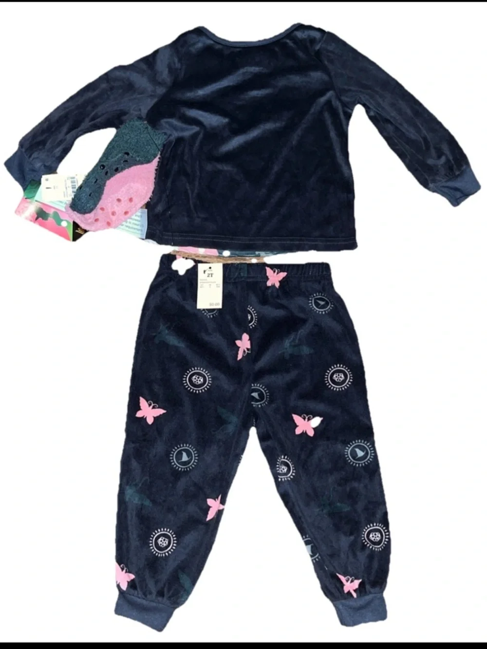 Wicked Toddler Girl's Glinda & Elphaba Soft Pajama Set with Socks With Grippers
